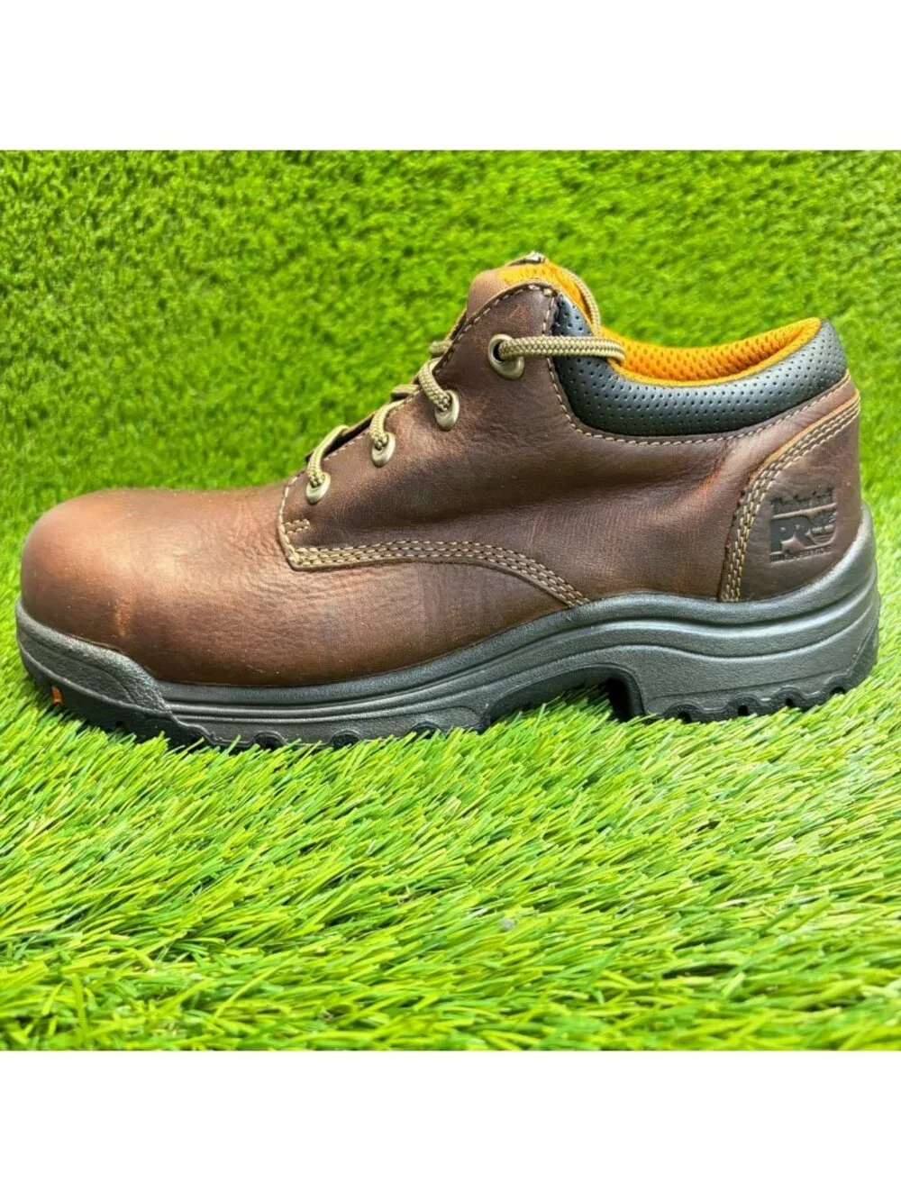 Timberland PRO Titan Mens Size 10.5 Brown Alloy Toe Safety Work Oxford Shoes